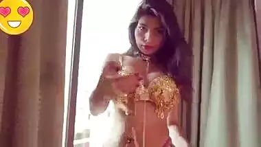 Indian nude model stripping and exposing boobs