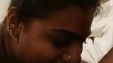 Cheating booby mature Tamil wife blowjob sex MMS