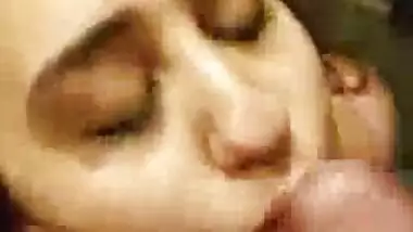 Cum Facial On Delhi Aunty After Deep Throat Blowjob