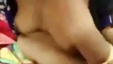 Playing With Big Boobs Of Hot Telugu Aunty In Saree