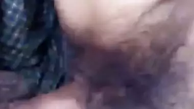 Girlfriend Outdoor Riding Her Boyfriend Big Dick & Cum Inside Her Hairy Pussy
