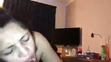 Hot married woman giving an erotic blowjob