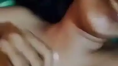 Nude girl makes her lover cum and shoots blowjob MMS