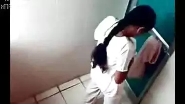 Girls Pissing In Their College Bathroom