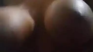 Indian bouncing boobs of Hashini while riding dick