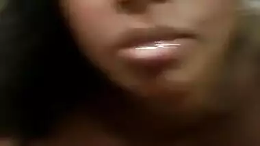 Horny Tamil Aunty eating cum of hubby