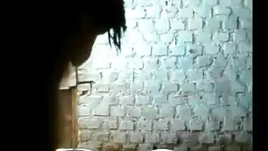 Indian village house wife’s leaked bath scene