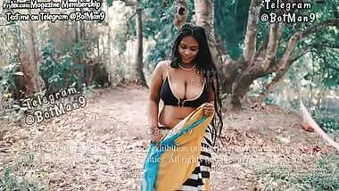 Sreetama Open Boobs in Jungle Uncut Naari Magazine