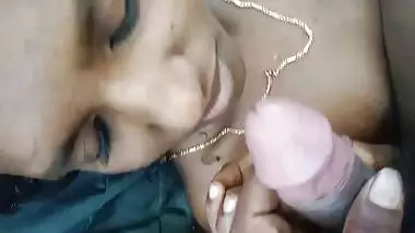 South Indian girl giving blowjob in jungle