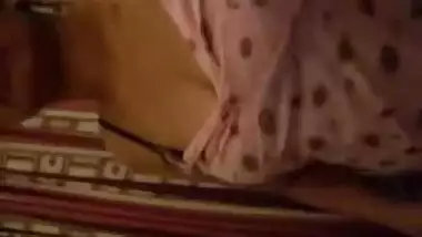 indian Aunty doing blowjob to her Partner