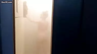 Filming sexy cousin taking shower