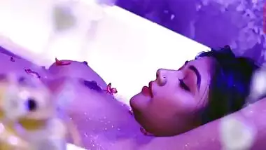 Bath with rose petals waits for the Desi seductress in the porn video