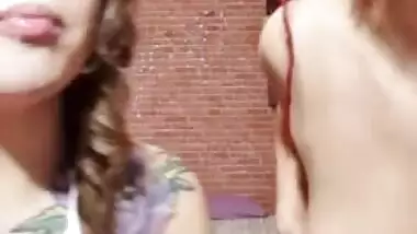 Lesbian slobbering kisses, deepthroat toy suck