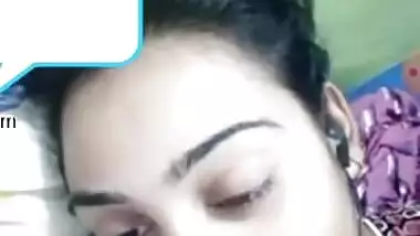 Today Exclusive- Cute Desi Girl Showing Her Boobs And Pussy On Video Call Part 2