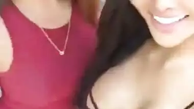 Beautiful girl selfie cam video