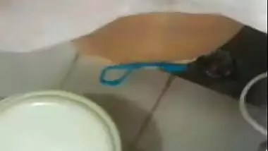 Bangladeshi lady bathroom video call