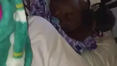 Beautiful Girl Cheating On Bed Beside Sleeping Black Girlfriend..Hot but Short Fuck..