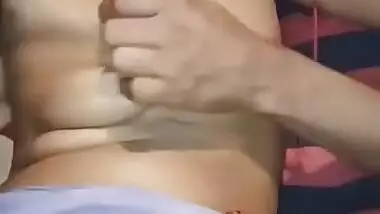 Husband Squeezing Milky Boobs