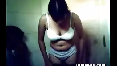 Beautiful girl making her strip show for fun video leaked to internet