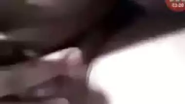 Girlfriend exposing big boobs and pussy fingering