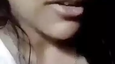 Cute girl showing boobs for lover with Bangla talk