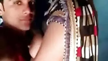 Desi boy begins sex with comely GF by kissing her hard XXX nipples
