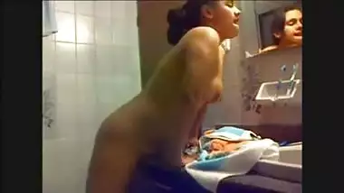 Hot unsatisfied girl rubbing her pussy