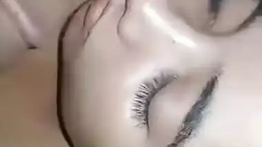 Girlfriend is sleeping but horny Desi man thinks about porn session