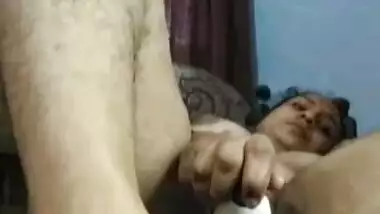 Fingering and kela masturbation with dildo sex of Indian wife