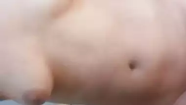 Unmarried girl showing her cute boobs selfie cam video