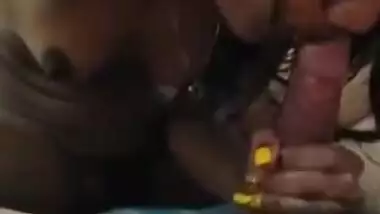 Young indian wife gives blowjob and take cum in mouth for promotion