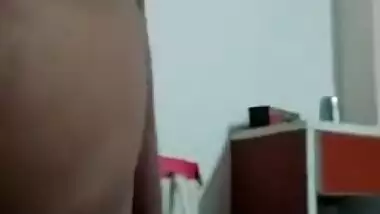 Dusky Desi girl selfie video for her boyfriend