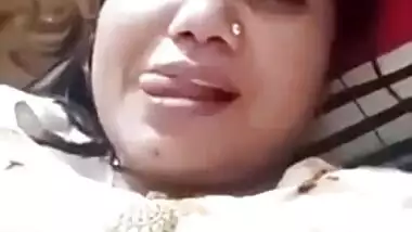 Lecherous Bangladeshi wife reveals her Desi XXX tits on video call