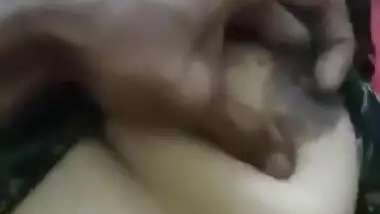 Today Exclusive- Sexy Desi Wife Boob Pressing And Blowjob