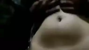 Cute Bangladeshi XXX girl feeling horny and showing tits on camera