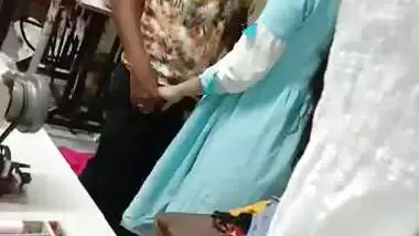 Indian girl sex with her co-worker inside workshop