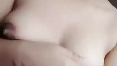 Beautiful cute girl boobs show selfie MMS