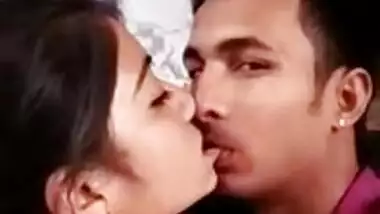 Girl kisses her XXX partner who films a sex movie about the making out