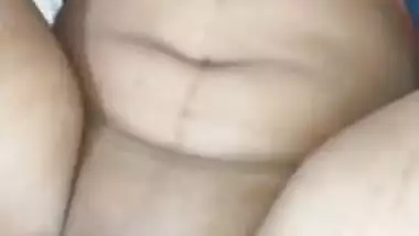 Desi slut lies on back with spread legs while XXX lover fucks her