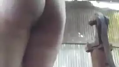 Breasty village angel showing her assets on selfie web camera