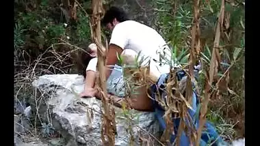 Cute Fucks On A Rock In Nature