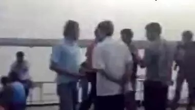 Desi village girl’s boobs pressed in a boat trip