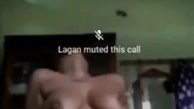 Booby girl showing her nude body on video call
