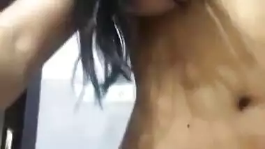 cute girl record without any dress selfie for bf