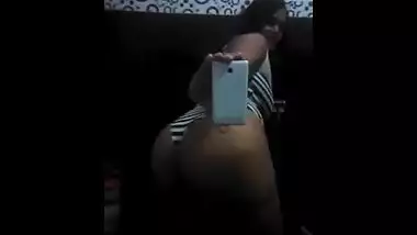 Horny aunty performing an erotic dance