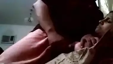 Rubbing dick on bhabhi’s boobs