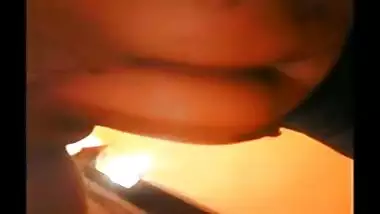 Sexy Tamil girl Exposes and fondles her huge boobs