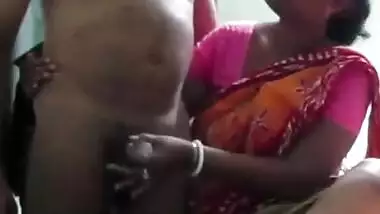 Sexy Village Bhabhi Stroking Penis Of Boss Secretly