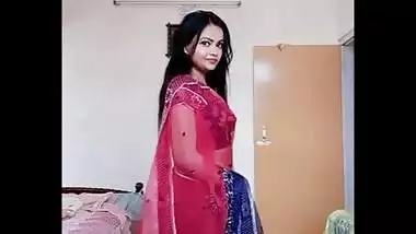 hot and erotic mourima sexy navel show in transparent saree.
