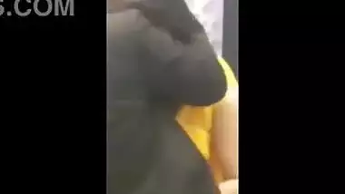 Sexy bhabhi in yellow saree foreplay sex with desi lover of Delhi